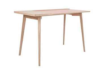 One Couture Bureau Bureau Table Console Skandi Rétro Table D'Appoint Frêne Rose