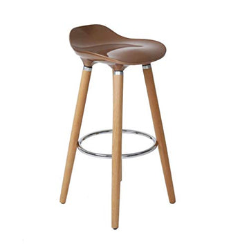 QQXX Tabouret de Bar en Bois Massif Nordique, Chaise de Bar, Chaise de Bar Minimaliste Moderne, Chaise de Bureau d'affaires pour Banquette Haute, Brun, pour Cuisine Pub Cafeacute;