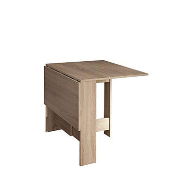 Table Pliante Contemporain avec 2 Abattants Chêne Naturel 103 x 76 x 73,4 cm, 2050A3400X00