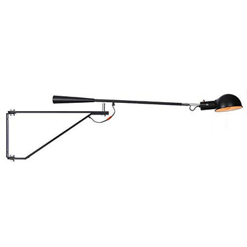 RUZMY E27 RéTro Bras Long Applique, Prise Avec Interrupteur, Ajustable Bras Oscillant Chevet Applique Murale Fer Restaurant Eclairage Bras Long Pole Lampe Murale Chambre Lampe De Lecture