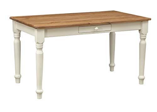 Biscottini Table, Bois, Blanc, L 140 x PR 80 x H 80 cm