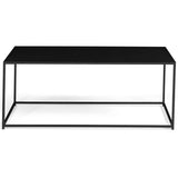 IDMarket - Table Basse Davis 113 cm en métal Noir Mat Design Industriel