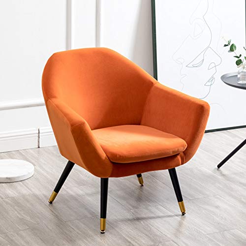 Canapé Simple Nordique Chaise Paresseuse Terrasse Chaise Longue Petit Appartement Chambre Salon Fauteuil Gris 0414S(Color:Orange)