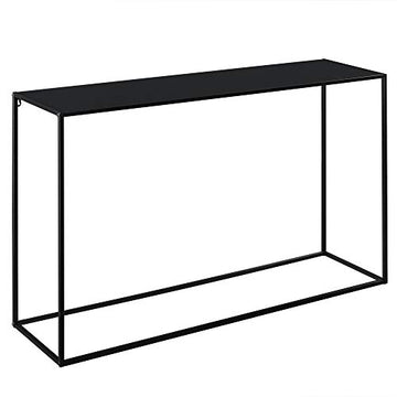 [en.casa] Table Console Table d'Appoint Industriel en Métal Résistant 74 x 115 x 32 cm Noir Mat