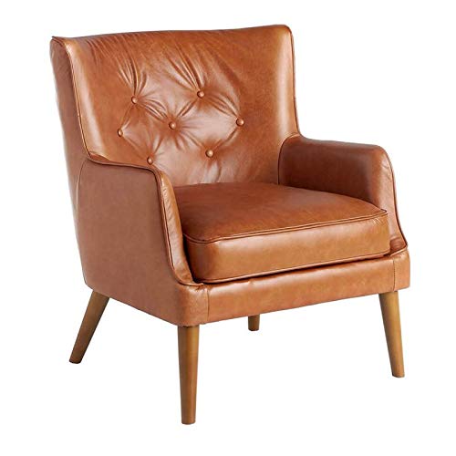 Paris Prix - Fauteuil Design en Cuir ocama 89cm Marron