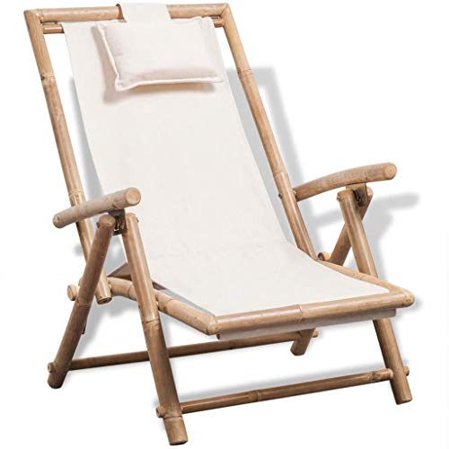 vidaXL Chaise de terrasse en Bambou