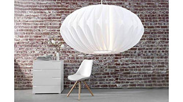 Suspension design blanche Luna 50 cm