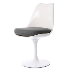 Eero Saarinen Blanc et Gris Chaise Tulipe Style