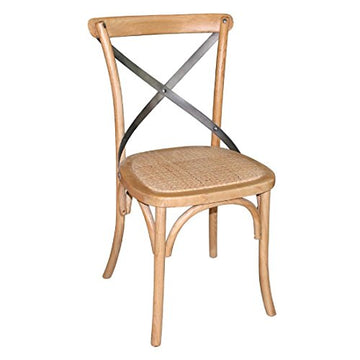 Boléro gg656 Chaises de salle à manger avec dossier en bois, naturel (Lot de 2)