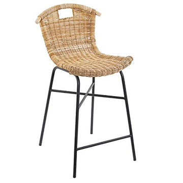 Tobs Tabouret de Bar en rotin Naturel