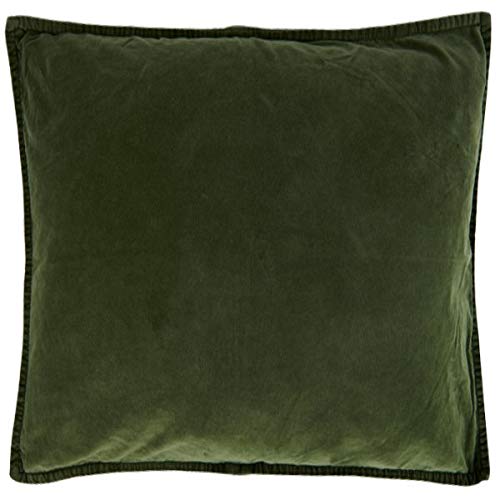 IB Laursen Coussin en velours sans rembourrage Vert foncé 50 x 50 cm