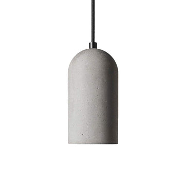 TopDeng Industriel Béton Ciment Suspensions, E27 Vintage Style Village Américain Lustres Pour Restaurant Comptoir Bar Îlot De Cuisine-gris 8.5x19cm