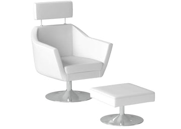 vidaXL Fauteuil TV en Cuir Artificiel Blanc