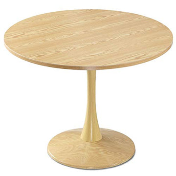 Menzzo Necy Table Ronde, Bois, Chêne Clair, Taille Unique