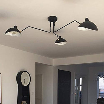 Haute qualité Pendant Light Retro Serge Mouille Pendentif Nordic Lights Industrielle Simple LED araignée réglable Lampe Salon Chambre Lampe Industrielle Luminaire Beau et élégant