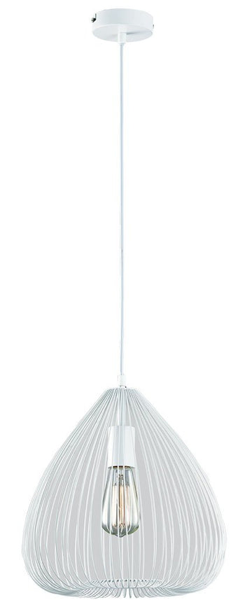 Viokef Lighting 4163100 Pendant D320 Mist, Métal/, E27, Blanc, 32 x 32 x 130