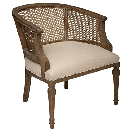 PEGANE Fauteuil en cannage et Bois de Bouleau Coloris Beige - Longueur 64 x Profondeur 65 x Hauteur 69,5 cm