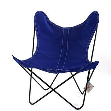 Fauteuil AA Butterfly - Structure Noire (Bleu Ciel)