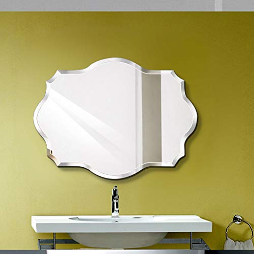 Miroir sans Cadre en Forme Salon Mural Miroir 3 Taille 8 Mm Biseautés Bord Z1220 (Size : 60 * 80cm)