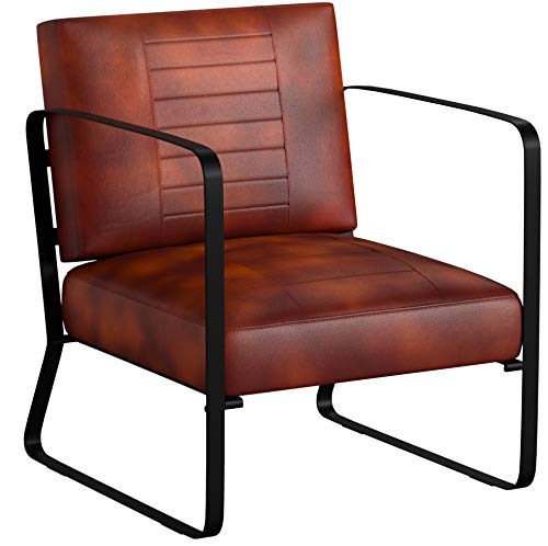 VidaXL Fauteuil en Cuir Marron véritable - Taille Unique