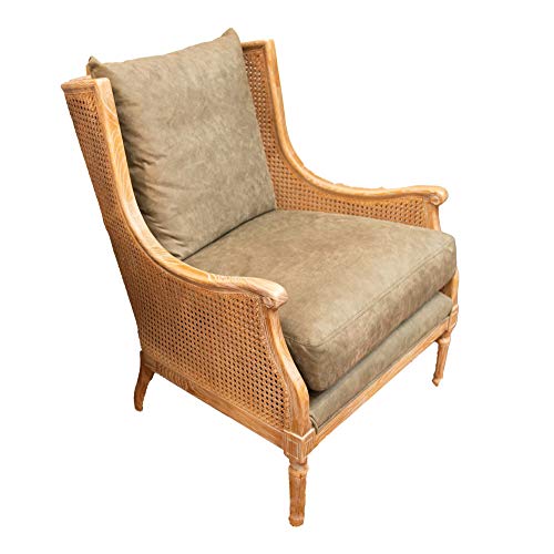 Amadeus - Fauteuil Christie cannage et Cuir