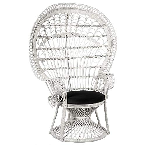 AubryGaspard Fauteuil Emmanuelle en rotin Blanc