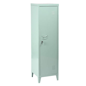 FURNITURE-R France Armoire vestiaire métallique à casiers verrouillables en métal, Porte avec Fermeture à clé, 3 Compartiments intérieurs, Dimensions 138 x 38,5 x 38,5 cm, Vert