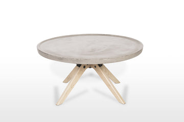 Meubletmoi Table Basse en béton et Bois décor chêne - mobilier Tendance Design loft - Style Moderne Contemporain