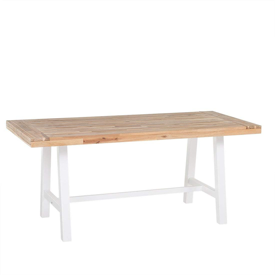 Beliani Table en Bois Pieds Blancs Scania