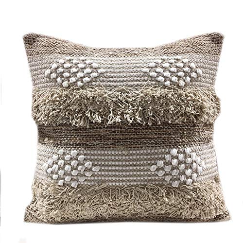 Coussin ethnique beige