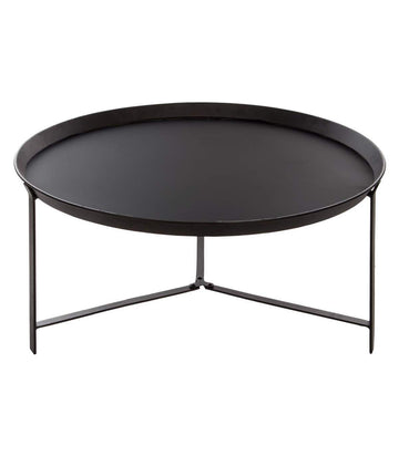 Table basse Teeco - 38,5 x 75 cm - Fer - Noir