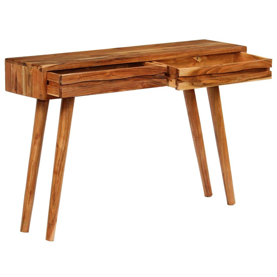 Tuduo Console avec Tiroirs poussiere d'Acacia Massif 118 x 30 x 80 cm Design Unique, Moderne et élégante Table Console entrée