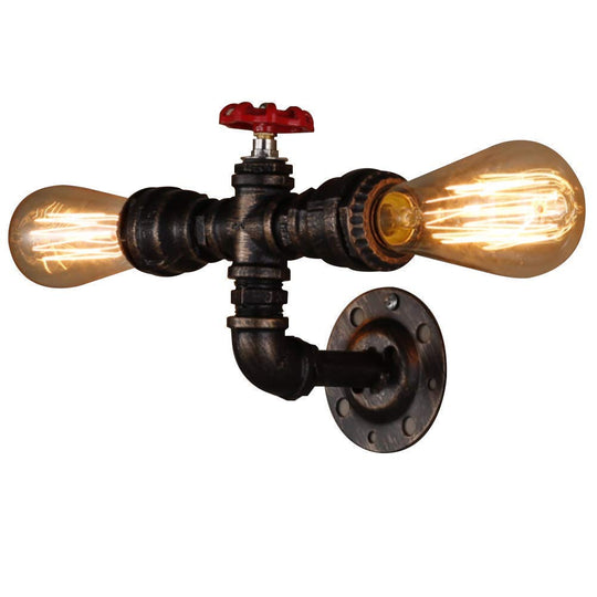 Applique Industrielle Applique Murale Vintage Lampe Industrielle Applique Retro pour Maison de Champagne Café Loft Cuisine Salon et chambre d'hôtel (Métal, bronze, ampoules non comprises)