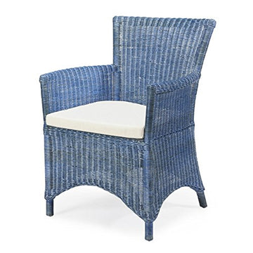 Rotin Design Fauteuil ROSAS Bleu en Osier fitrit