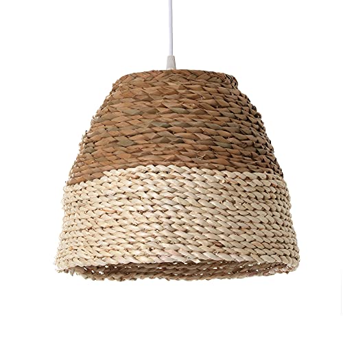 LUSSIOL Lumianire SALTA, Suspension Jacinthe d'eau Naturel, Diam. 34 cm, E27 60W, idéal pour chambre, salon, entrée, appartement