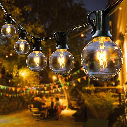 IREGRO Guirlande Lumineuse G40 Lampes Cordes 40 Ampoule 12.8 M Etanche Décoratif S’Allume pour l’Indoor, Outdoor, Chambre, Patio, Mariage, Fête, Décorations de Noël