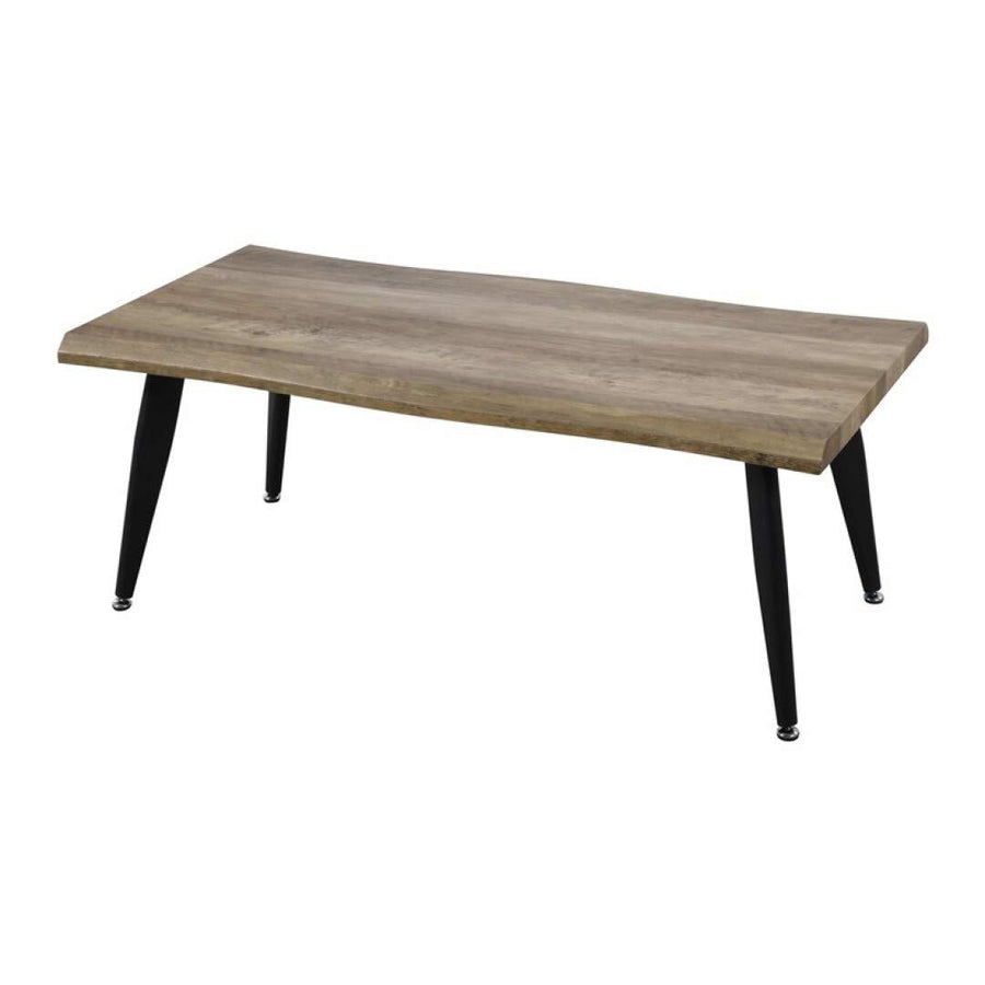 ZONS Alexus Table Basse au Style Industriel Pieds en métal, Bois et Noir,