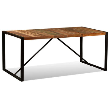 vidaXL Table Salle à Manger Bois de Récupération Massif 180 cm Table à Manger