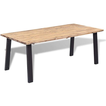 Table à Manger en Bois d'acacia Massif rétro de Style Rustique Chic 170x90 cm pour Le Petit déjeuner café Cuisine Salle à Manger Meubles