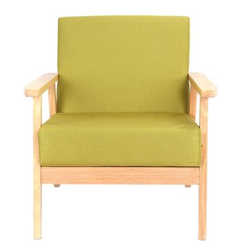 Fauteuil Relax Salon Chaise Salon Fauteuil Salon Fauteuil de Télévision Chaise Rembourrée Fauteuil Rembourré Durable Fauteuil Salon en Bois pour Salle de Séjour Chambre Jardin 63,5 x 63 x 70cm