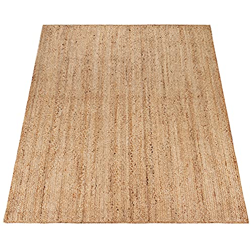 Paco Home Tapis De Salon Fibres Naturelles Artisanal Jute Chiné Motif Moderne Style Boho, Dimension:160x230 cm, Couleur:Naturelle 2