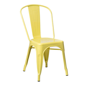 SKLUM Chaise LIX Jaune Salle à Manger Cuisine Style Industriel Finition Gloss