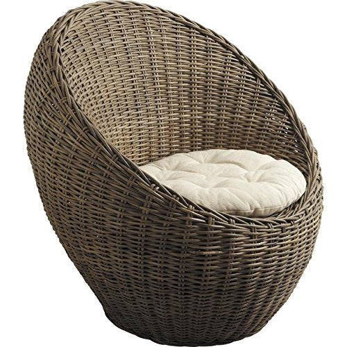 AUBRY GASPARD Fauteuil Boule en poelet Gris