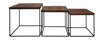 HSM Collection Table, Naturel/Noir, 50x50x50 / 45x45x45 / 40x40x40