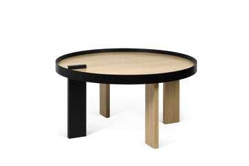 Delamaison Shibuya Table, Chêne, Multicolore, 80 x 80 x 42 cm