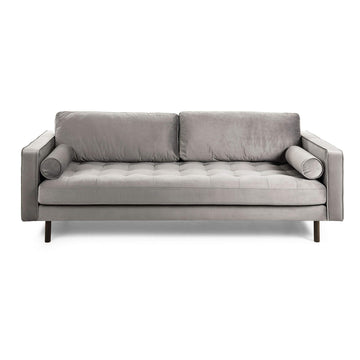 Kave Home - Canapé Debra 2 Places Velours Gris