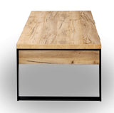 Marque Amazon - Movian Ems - Table basse à tiroirs, 118 x 59 x 40 cm, Finition chêne
