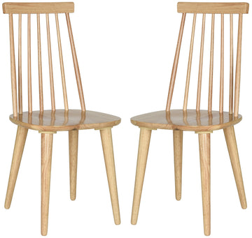 Safavieh Cabrera Lot de 2 Chaises, Bois, Naturel, 49 x 52 x 91,44 cm