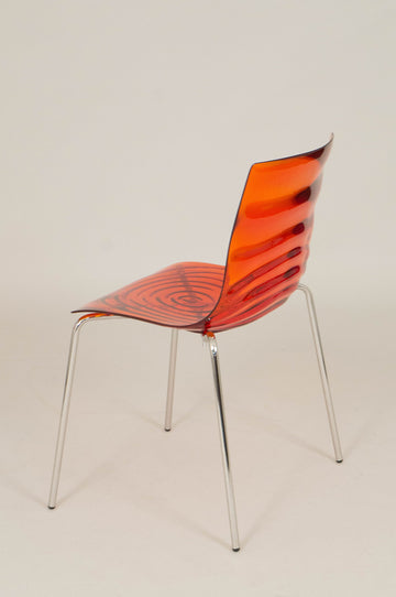 Calligaris - Chaise Leau CS/1273 - en orange transparent