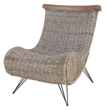 Fauteuil Alix en rotin kubu